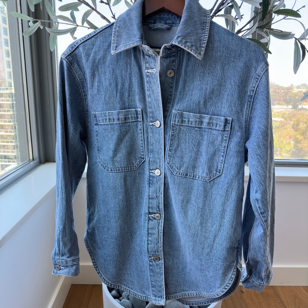 Abercrombie Oversized Denim Shirt Jacket Size XS